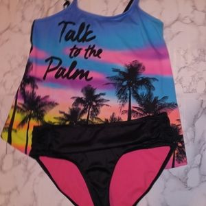 Two piece bikini with lots of colors